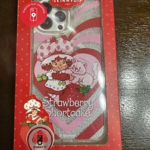 Strawberry Shortcake Phone Case - Red and Silver